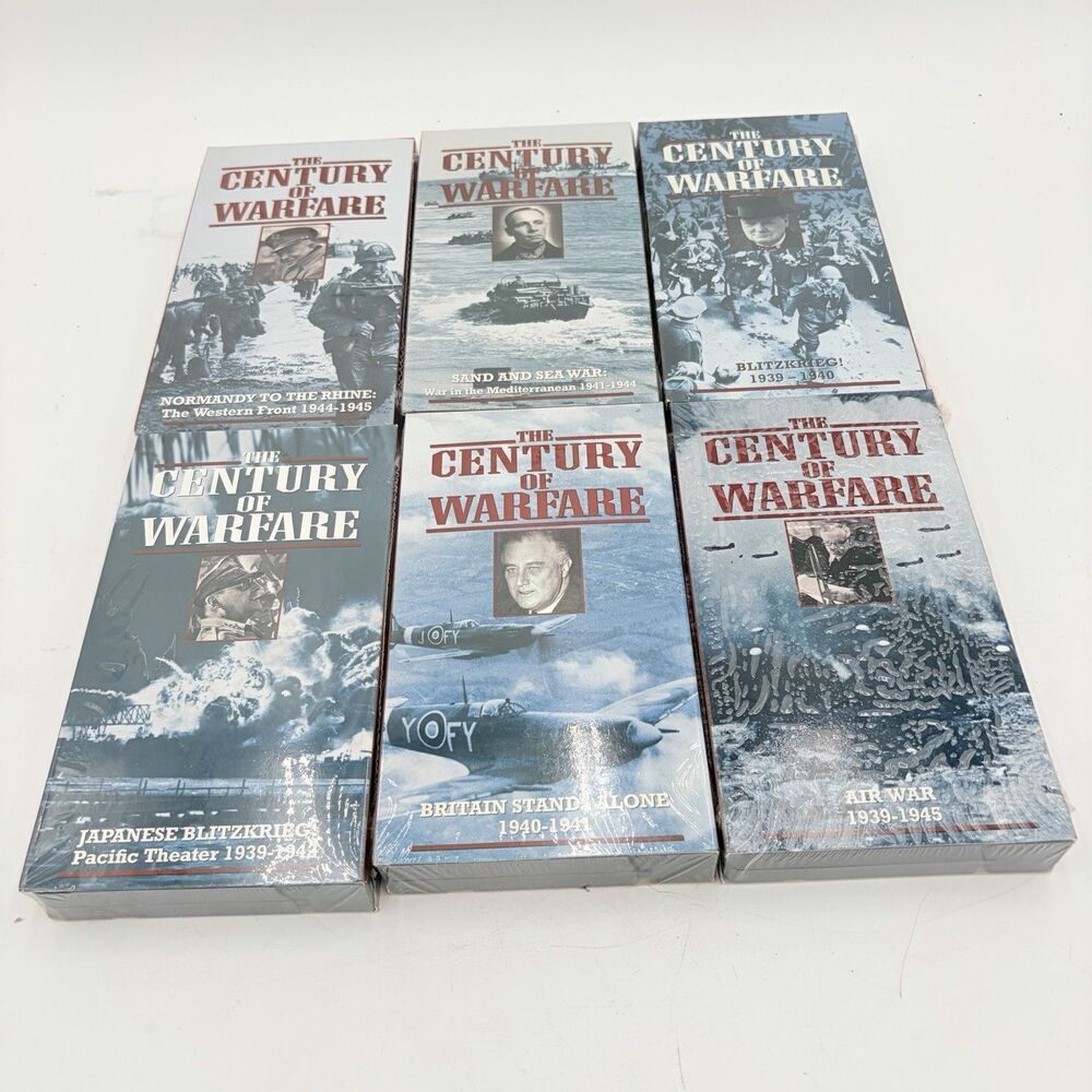 TIME LIFE THE CENTURY OF WARFARE VHS Lot 6 SEALED WWII Documentary Tapes
